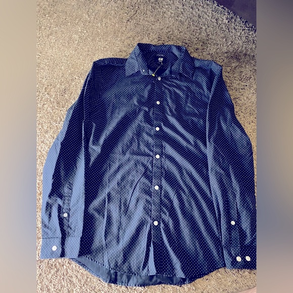 H&M Shirts Hm Mens Button Up Polka Dot Poshmark